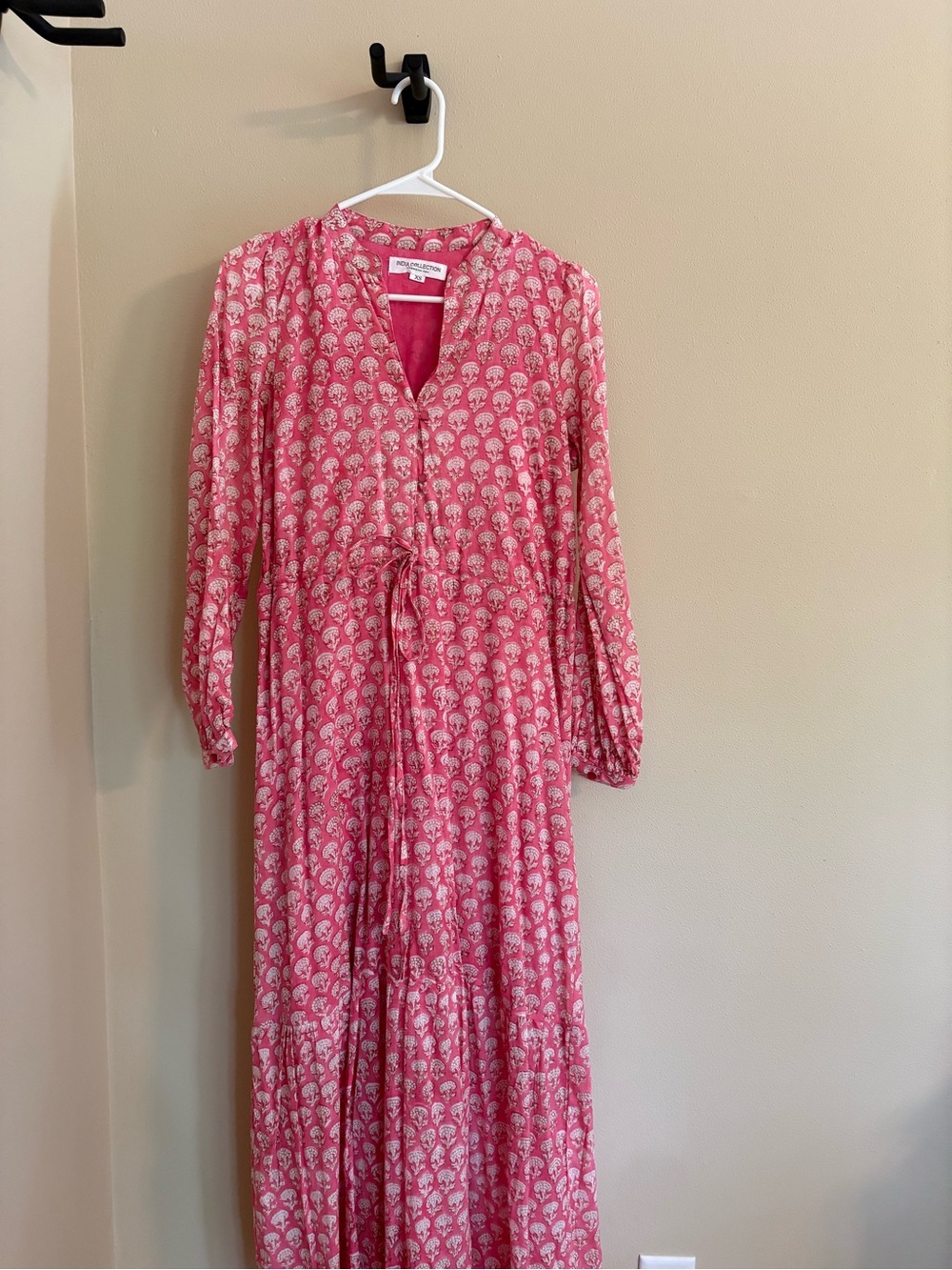 Emerson Fry Pink Printed Long Sleeve Maxi Dress